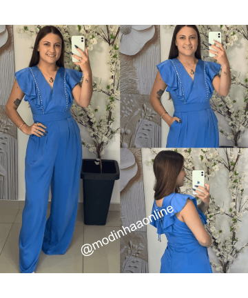 Macacão Emilly Azul Macacão Emilly Azul